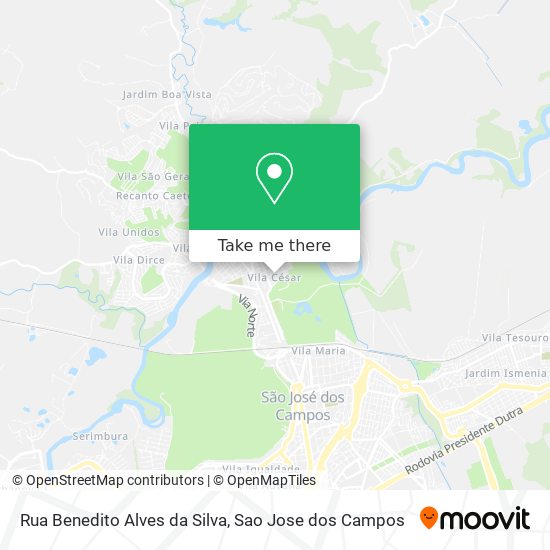 Mapa Rua Benedito Alves da Silva