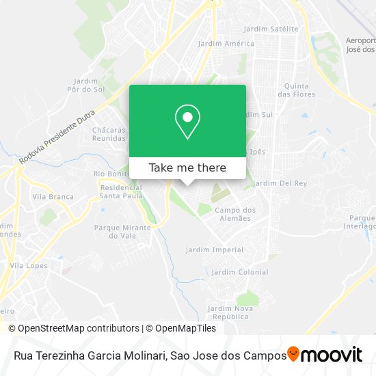 Rua Terezinha Garcia Molinari map