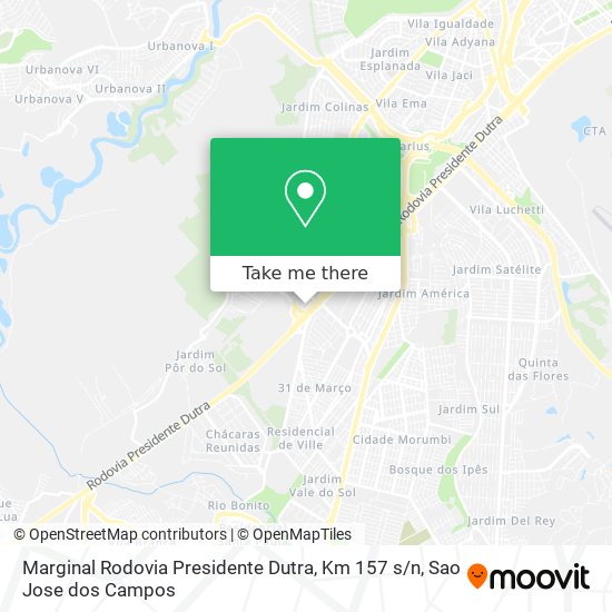 Marginal Rodovia Presidente Dutra, Km 157 s / n map