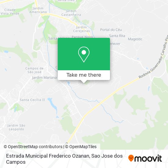 Estrada Municipal Frederico Ozanan map