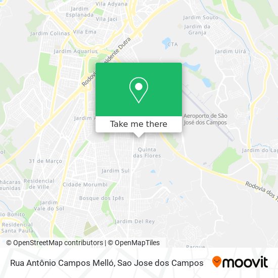 Rua Antônio Campos Melló map