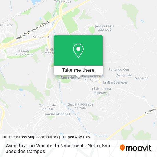 Avenida João Vicente do Nascimento Netto map