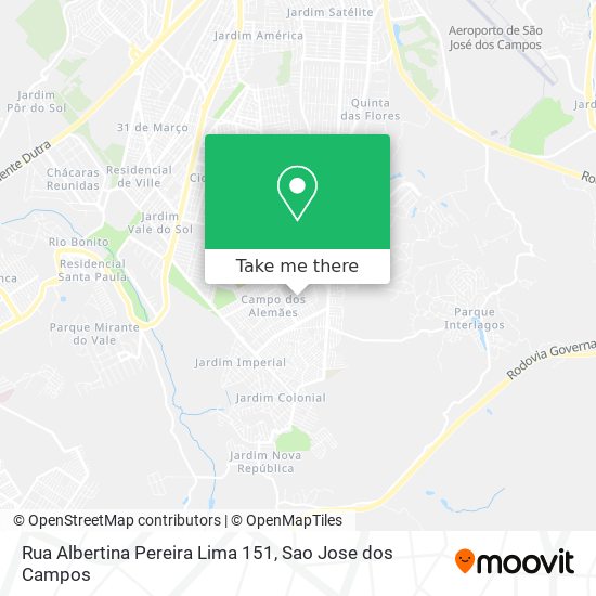 Rua Albertina Pereira Lima 151 map