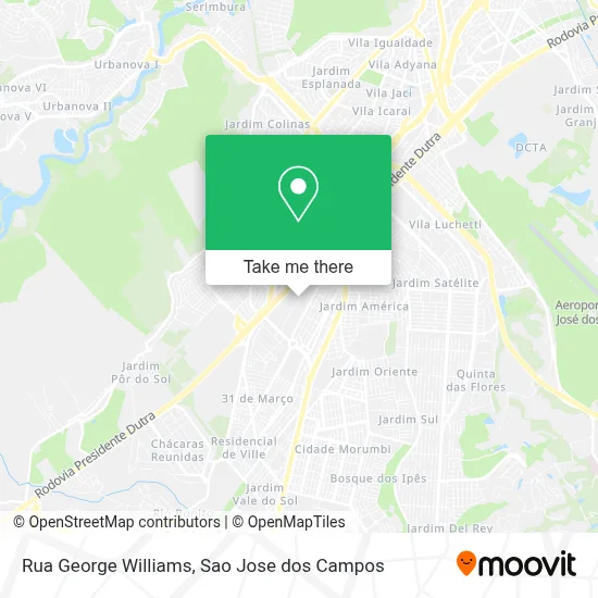 Rua George Williams map