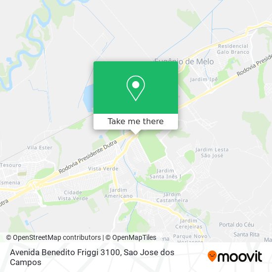 Mapa Avenida Benedito Friggi 3100