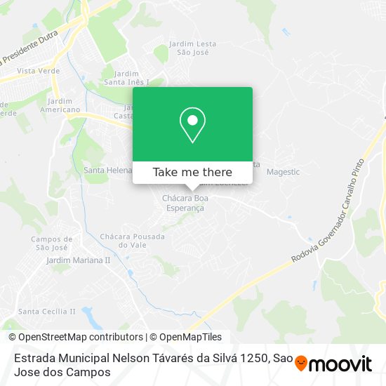 Mapa Estrada Municipal Nelson Távarés da Silvá 1250