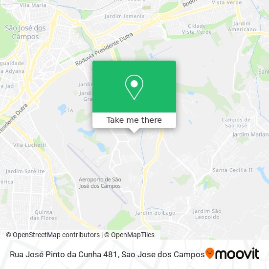 Mapa Rua José Pinto da Cunha 481