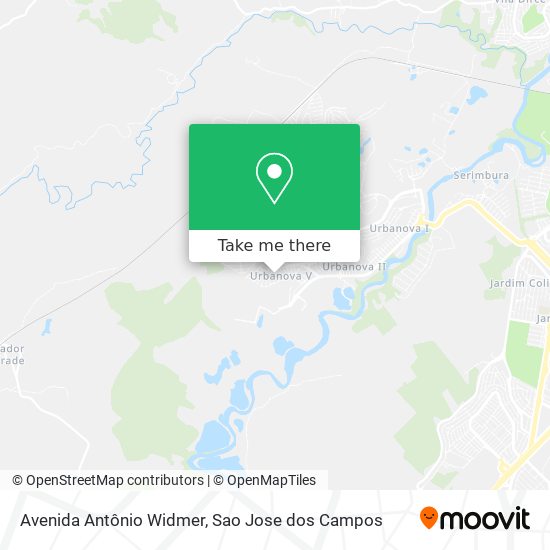 Mapa Avenida Antônio Widmer