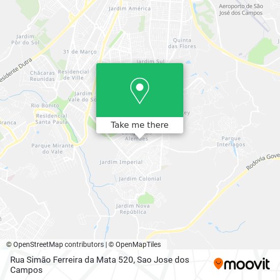 Mapa Rua Simão Ferreira da Mata 520
