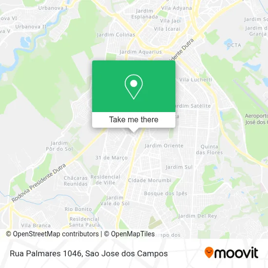 Rua Palmares 1046 map