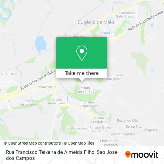 Rua Francisco Teixeira de Almeida Filho map