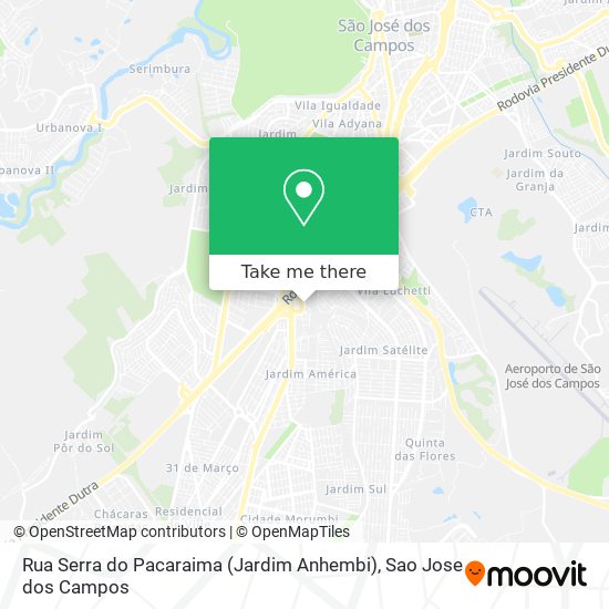 Rua Serra do Pacaraima (Jardim Anhembi) map