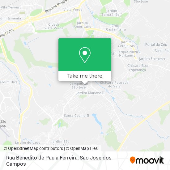 Rua Benedito de Paula Ferreira map