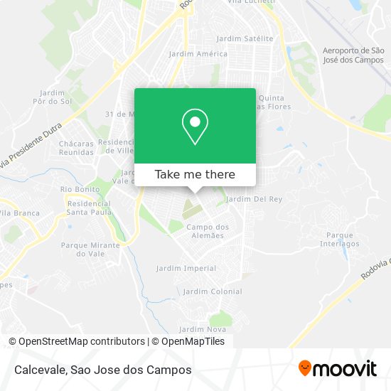 How to get to Calcevale in São José Dos Campos by Bus?