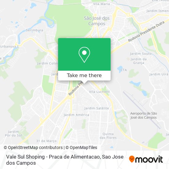 Mapa Vale Sul Shoping - Praca de Alimentacao