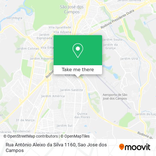 Mapa Rua Antônio Aleixo da Silva 1160