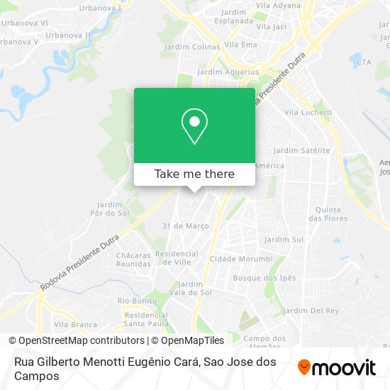 Rua Gilberto Menotti Eugênio Cará map