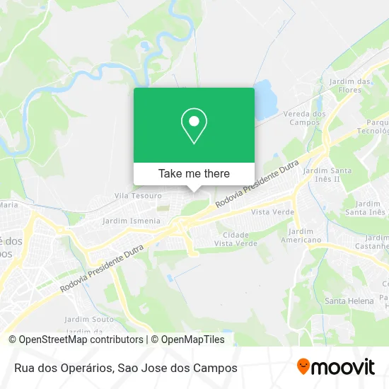 Rua dos Operários map