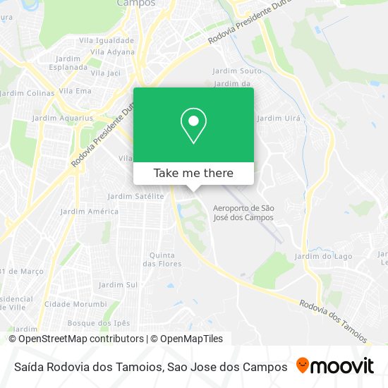 Saída Rodovia dos Tamoios map