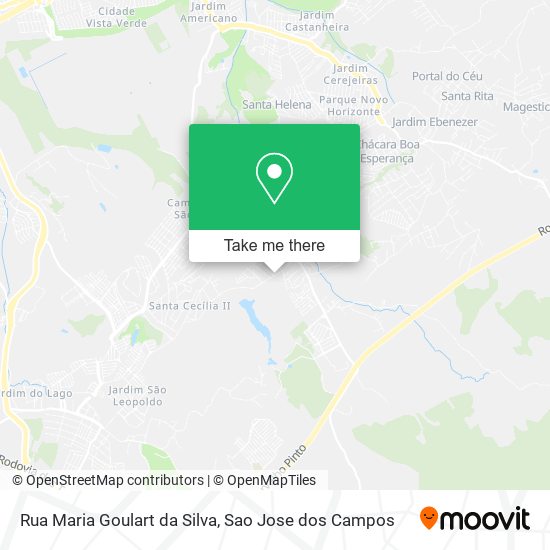 Mapa Rua Maria Goulart da Silva