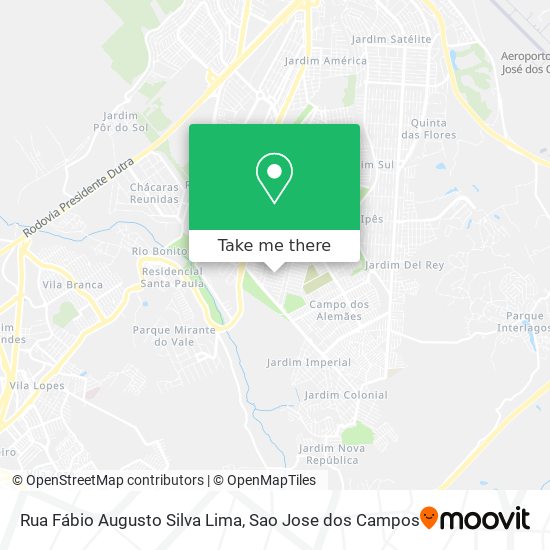 Mapa Rua Fábio Augusto Silva Lima