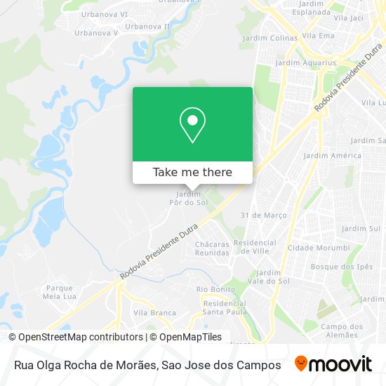 Mapa Rua Olga Rocha de Morães