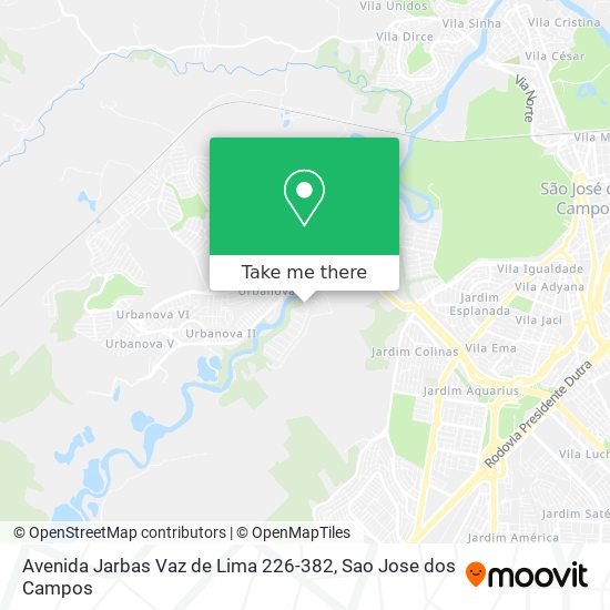 Mapa Avenida Jarbas Vaz de Lima 226-382