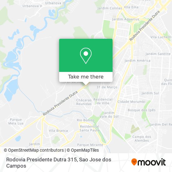 Rodovia Presidente Dutra 315 map