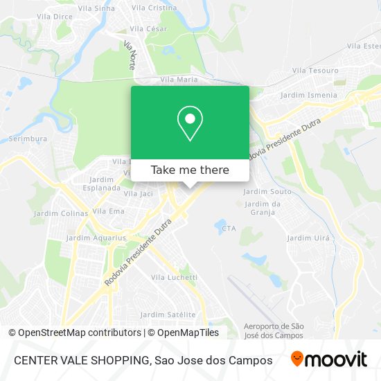 Mapa CENTER VALE SHOPPING