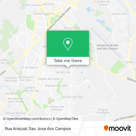 Rua Araçuaí map