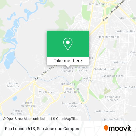 Rua Loanda 613 map
