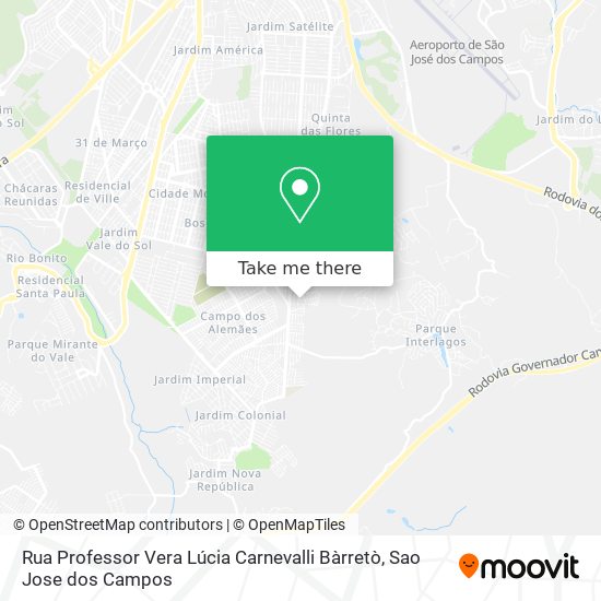 Rua Professor Vera Lúcia Carnevalli Bàrretò map