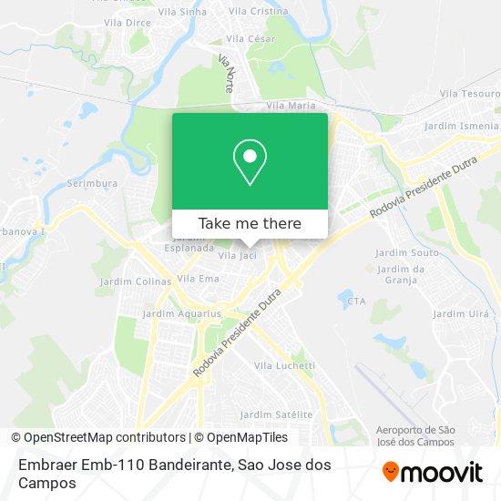 Embraer Emb-110 Bandeirante map