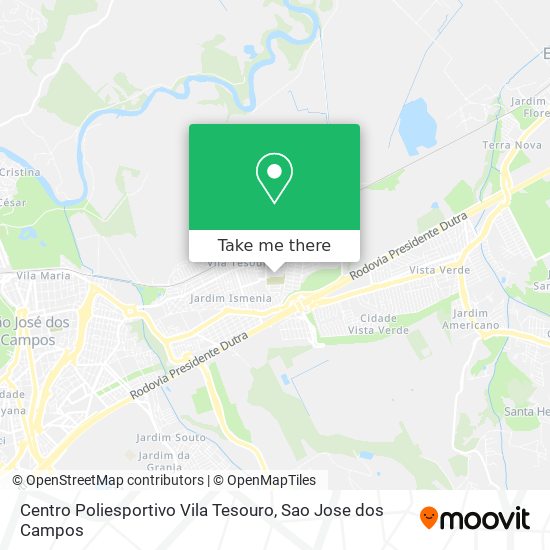 Mapa Centro Poliesportivo Vila Tesouro