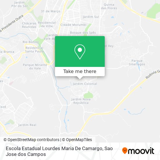 Mapa Escola Estadual Lourdes Maria De Camargo