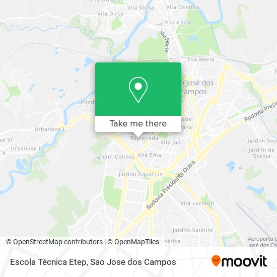 Mapa Escola Técnica Etep