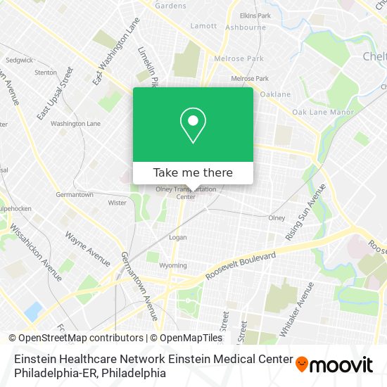 Einstein Healthcare Network Einstein Medical Center Philadelphia-ER map