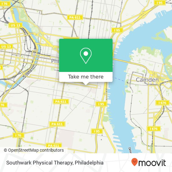 Mapa de Southwark Physical Therapy