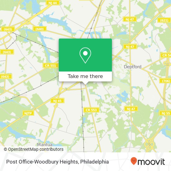 Mapa de Post Office-Woodbury Heights