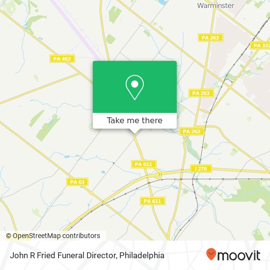 John R Fried Funeral Director map