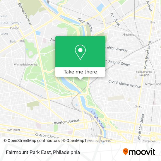 Mapa de Fairmount Park East