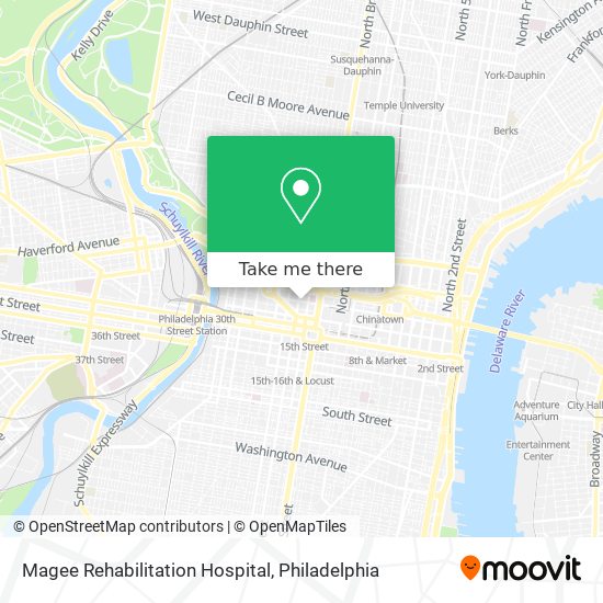 Mapa de Magee Rehabilitation Hospital