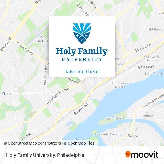 Mapa de Holy Family University