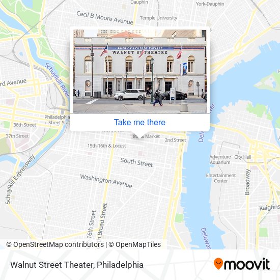 Mapa de Walnut Street Theater