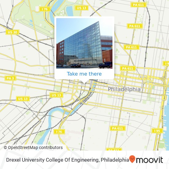 Mapa de Drexel University College Of Engineering