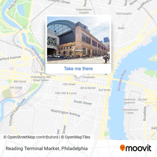 Mapa de Reading Terminal Market