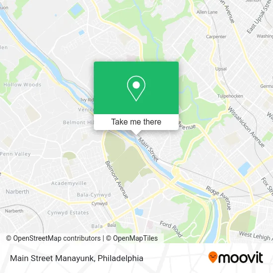 Main Street Manayunk map