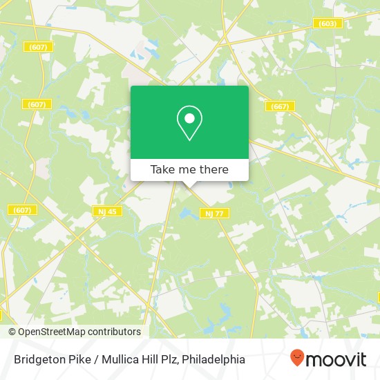 Mapa de Bridgeton Pike / Mullica Hill Plz