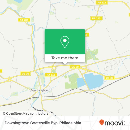 Mapa de Downingtown Coatesville Byp