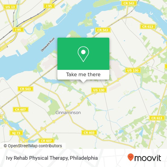 Ivy Rehab Physical Therapy map